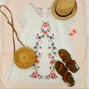 EUC Umgee lace boho mini dress size s